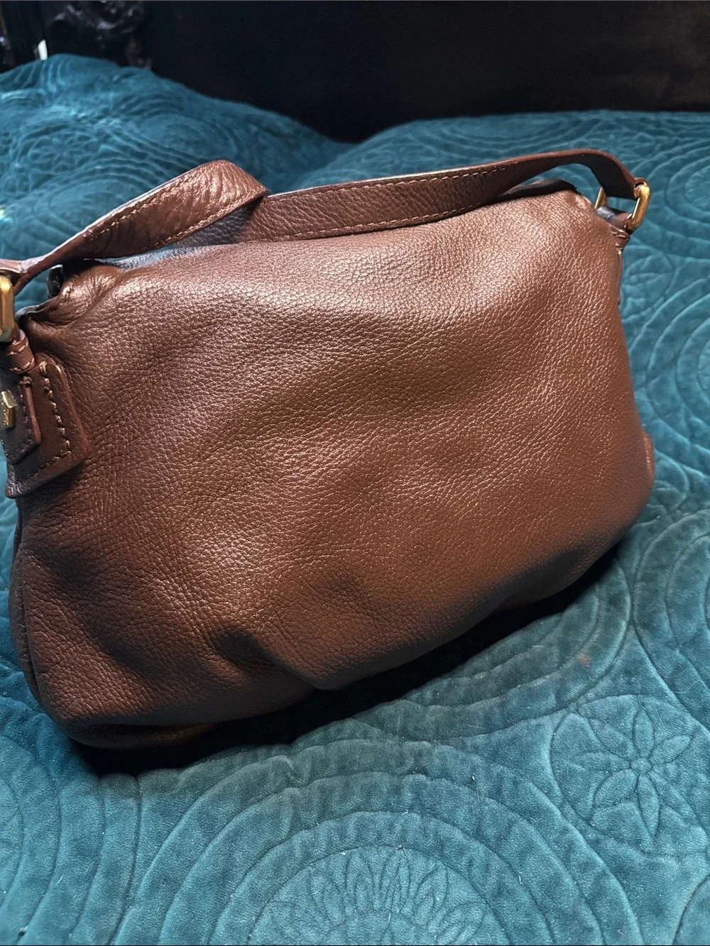 Marc By Marc Jacobs Chocolate Brown Pebbled Leather Crossbody - Picture 6 of 11